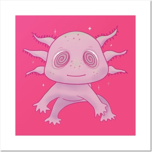 Hypnotizing  Axolotl Posters and Art